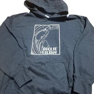 Billie Elish Happier than Ever black hoodie size youth small